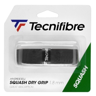 Tecnifibre Basisband Squash Dry Grip (trockenes Griffgefühl) schwarz - 12 Stück Box